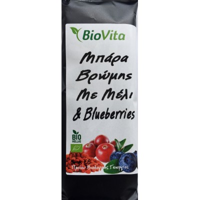 Μπάρα βρώμης με μέλι & blueberries 60 γρ. ΒΙΟ